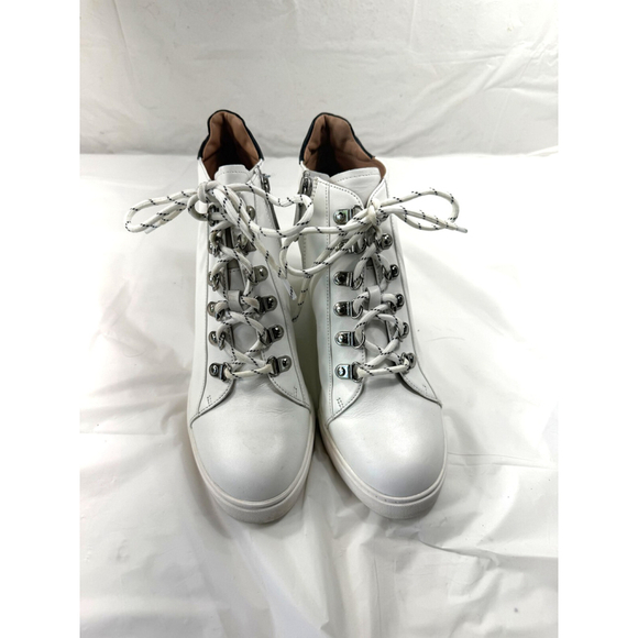 Linea Paolo FINA Ankle Booties wedge sneaker 8.5 M white - Picture 3 of 16